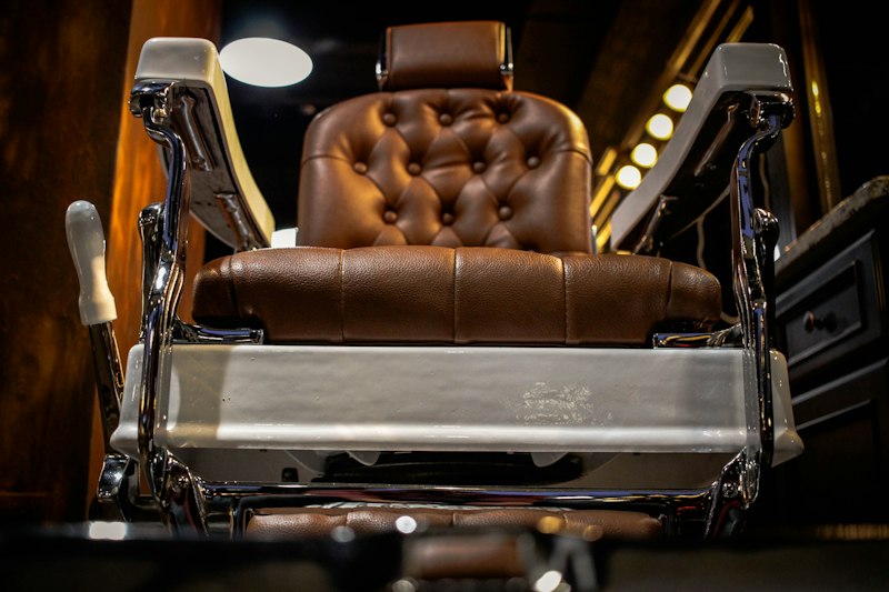 Sillón de barbería de referencia, no el local de Abdul